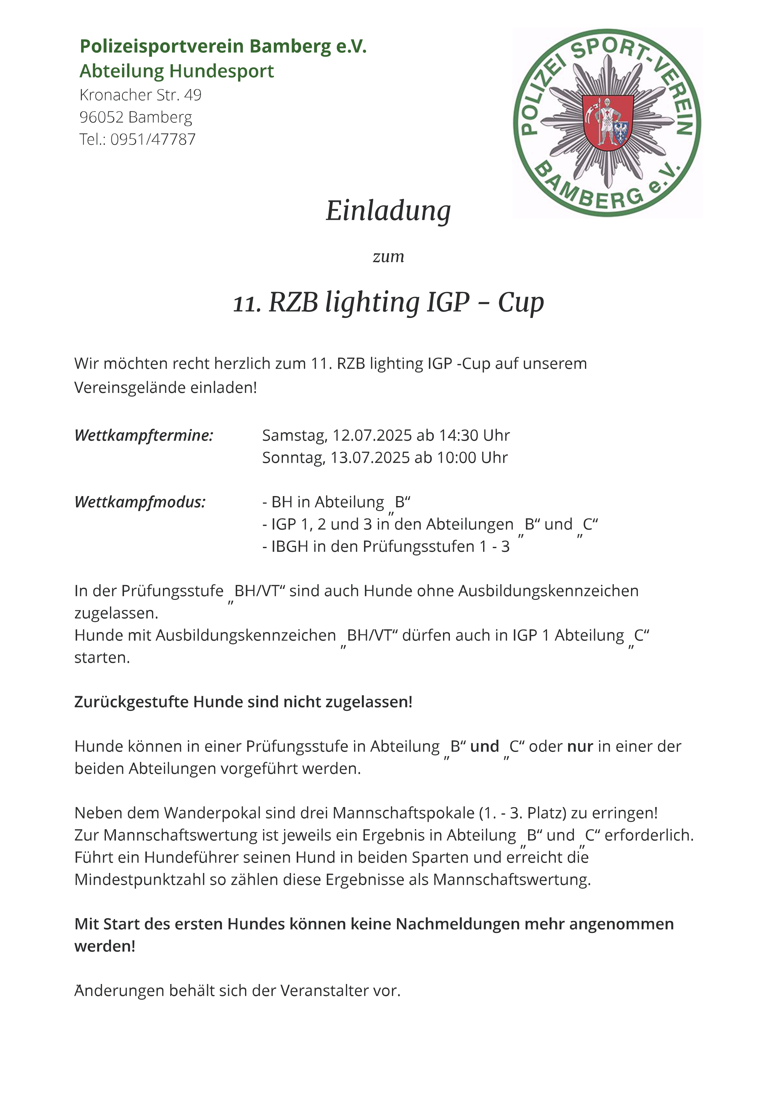 Vereine - Einladung 11. RZB lighting IGP-Cup-page1